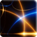 3d neon light android application logo